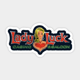 Retro Vintage Lady Luck Casino and Hotel Las Vegas Sticker